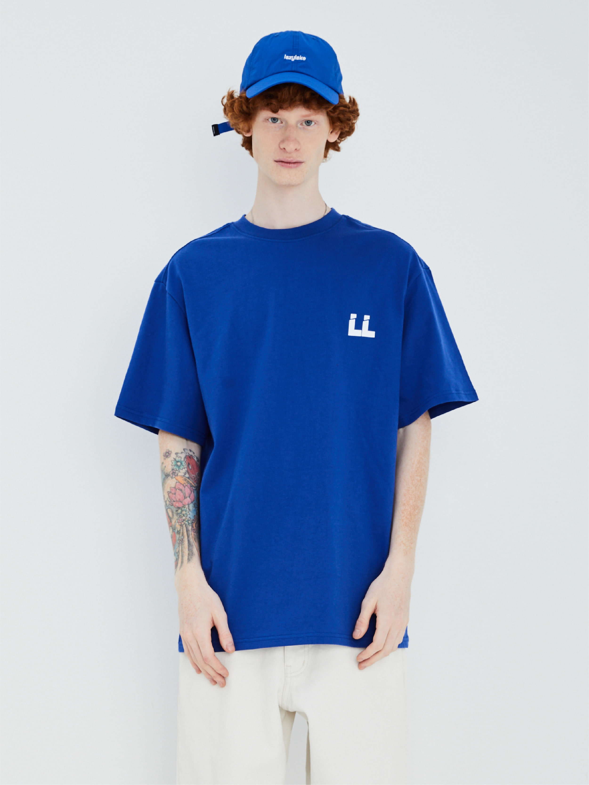 유니섹스 LL 오버핏 티셔츠 블루